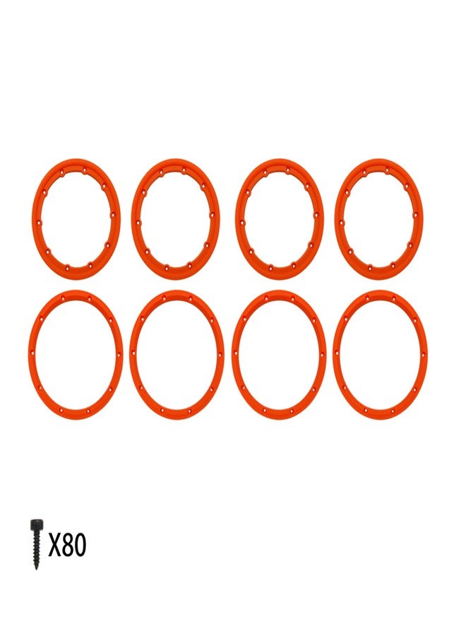 FLMLF Nylon Inside and Outside Beadlock Ring Kit 8pcs Orange for Wheel Hub for 1/5 HPI Baja 5B 5T 5SC LOSI 5ive T RC CAR Truck Parts - Image 5